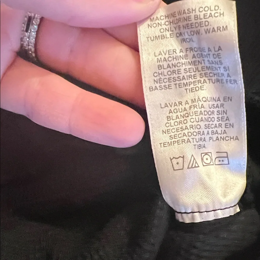 Velvet Women's Black Lace-Up Long super soft thermal Sleeve Top - Picture 9 of 10